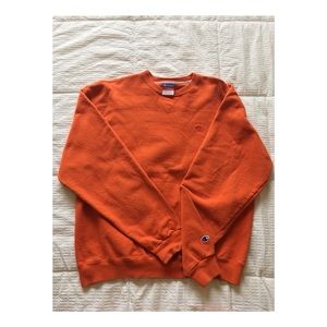 Authentic Orange Champion Crew Neck Swearshirt